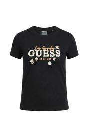 Guess T-shirt V6GI02K2963 AGNES SS CN Nero 