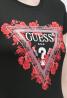Guess T-shirt W6RI23JI314 SN CN FLOWERS TRIANGLE Nero  - Foto 2