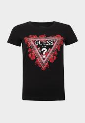 Guess T-shirt W6RI23JI314 SN CN FLOWERS TRIANGLE Nero 
