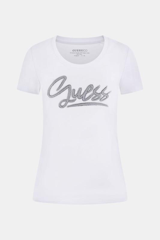 W6RI24J1314 SS CN SCRIPT TEE Bianco 