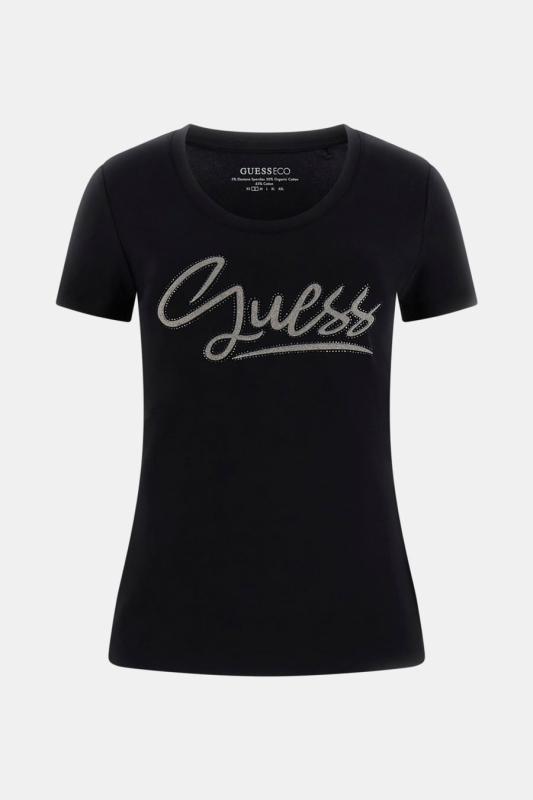 W6RI24J1314 SS CN SCRIPT TEE Nero 