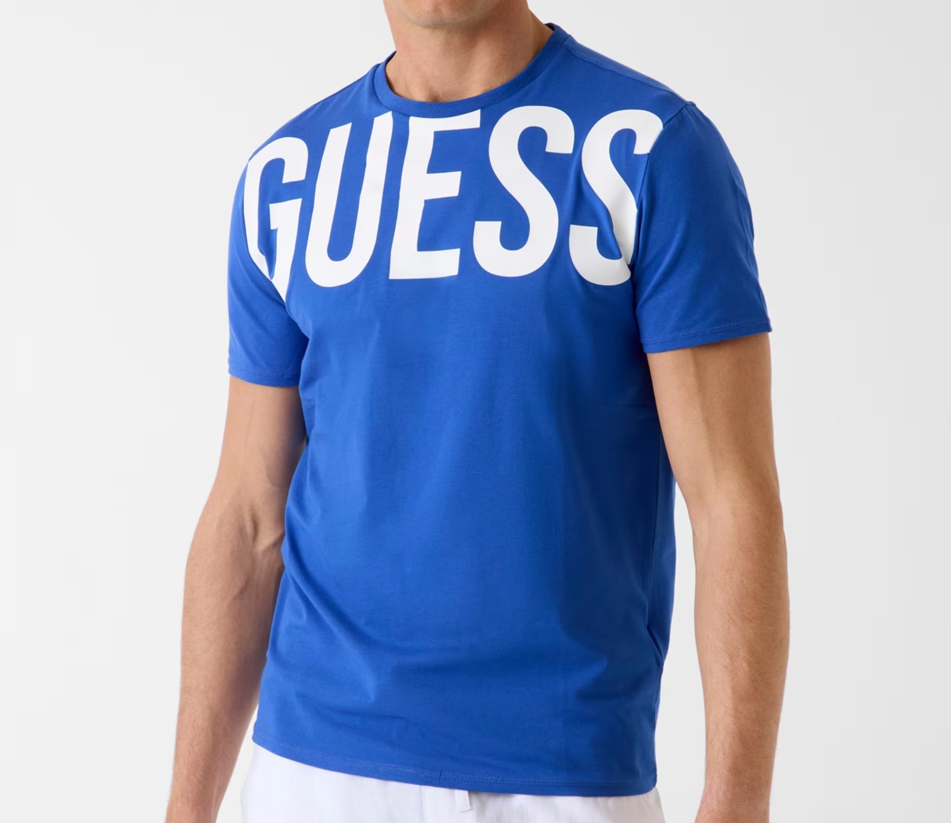 Guess T-shirt F6GI01J1314 CON SS ULTRA LOGO T-SHIRT Blu