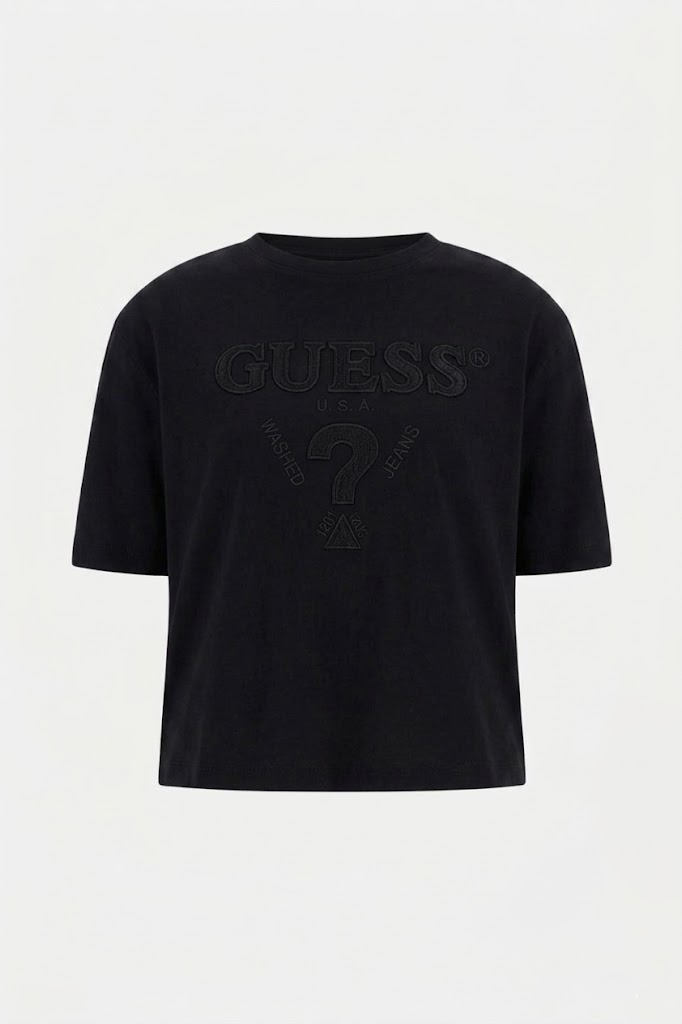 Guess T-shirt V6GI13K2980 HABI BOXY CN  Nero 