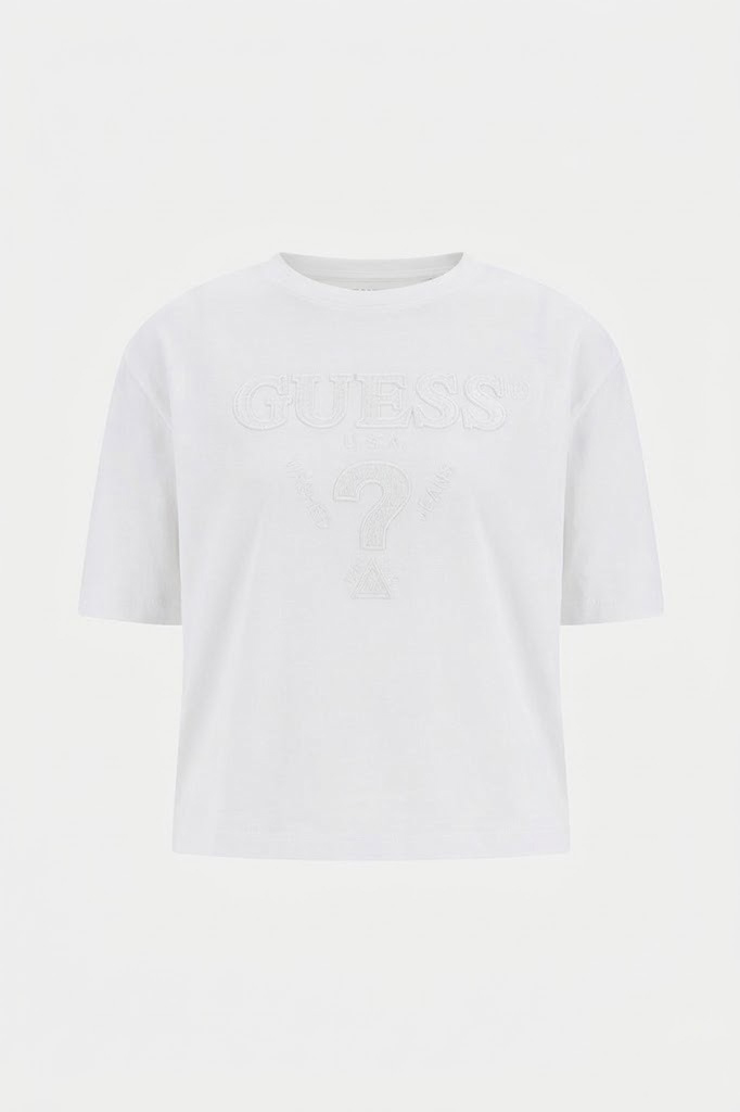 Guess T-shirt V6GI13K2980 HABI BOXY CN  Bianco 