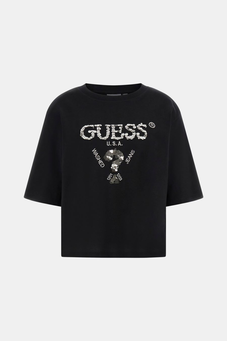 Guess T-shirt AURELIE BOXY TEE Nero