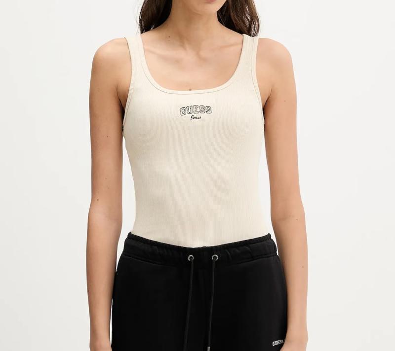 W6RP20KA0H1 GJ TANK TOP SLIM RIB EMRO Bianco