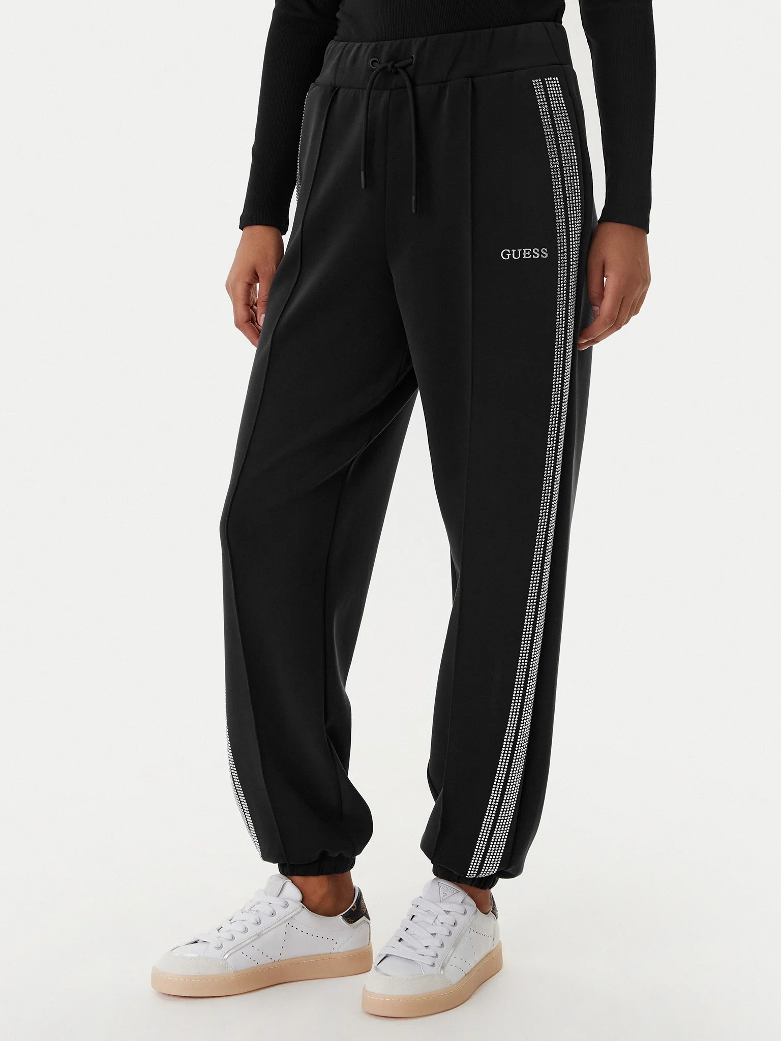 Guess Pantaloni V6RB01KCAY2 BERTHE CUFFED JOGGER Nero 