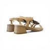 Gold&gold Sandali GK231 FIORE TACCO LARGO  Beige - Foto 3