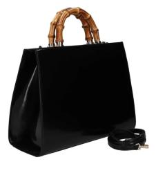 80RA4BD3 METAL LETTERING BAMBOO-STYLE 3 BAGS BOX Nero 