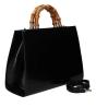 Just Cavalli Shopper 80RA4BD3 METAL LETTERING BAMBOO-STYLE 3 BAGS BOX Nero  - Foto 3