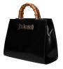 Just Cavalli Shopper 80RA4BD3 METAL LETTERING BAMBOO-STYLE 3 BAGS BOX Nero  - Foto 2