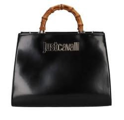 Just Cavalli Shopper 80RA4BD3 METAL LETTERING BAMBOO-STYLE 3 BAGS BOX Nero 