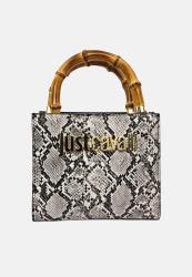 Just Cavalli Borse a mano 80RA4BD2  METAL LETTERING BAMBOO Bianco/nero