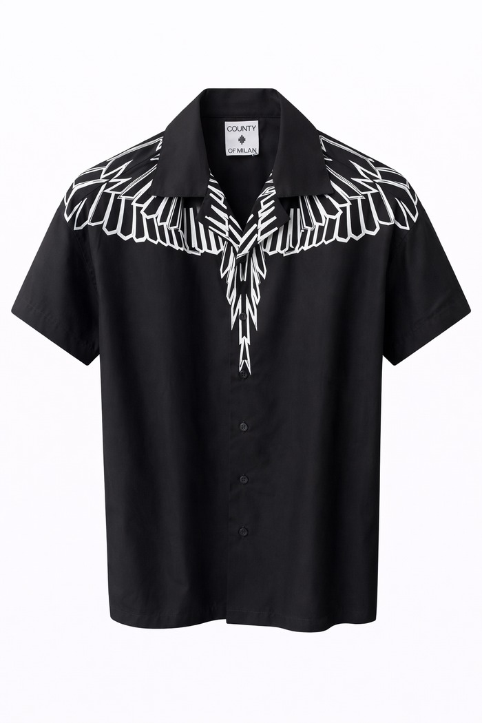 County Of Milan Camicia POPELINE SHIRT MAN Nero