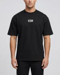 Icon T-shirt IUT032 APPLICAZIONE METAL  Nero 