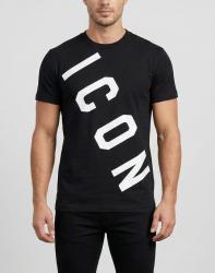 Icon T-shirt IUT006 LOGO TRASVERSALE Nero