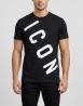 Icon T-shirt IUT006 LOGO TRASVERSALE Nero - Foto 1
