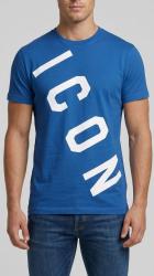 Icon T-shirt IUT006 LOGO TRASVERSALE Azzurro