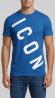 Icon T-shirt IUT006 LOGO TRASVERSALE Azzurro - Foto 1