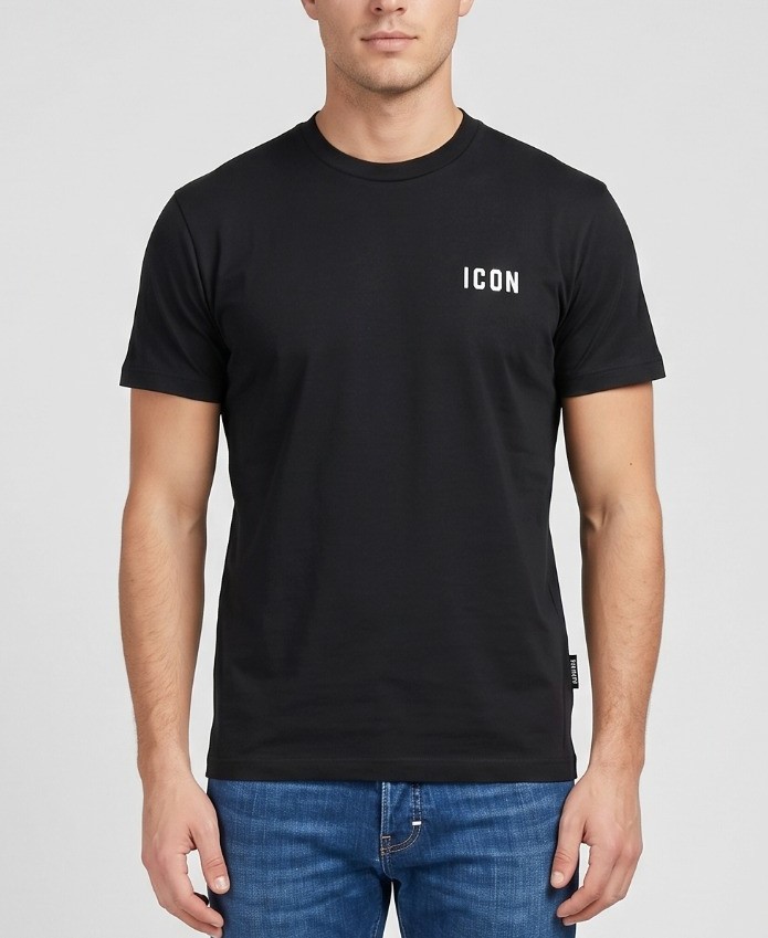 Icon T-shirt IUPRET001 RICAMO BASIC Nero 