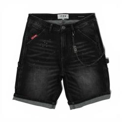 Icon Bermuda IUD026 DENIM PLACCHETTA Nero 