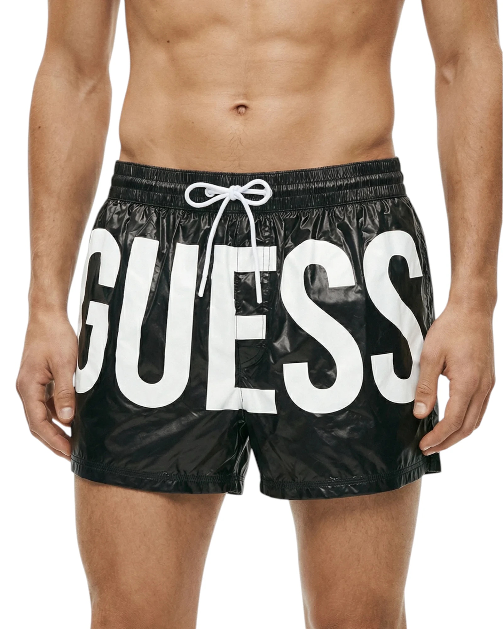Guess Costume SWIMTRUNK ULTRA LOGO SHORT Nero