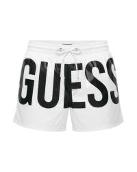 Guess Costume SWIMTRUNK ULTRA LOGO SHORT Bianco