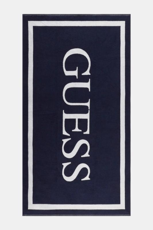 TOWEL JACQUARD GUESS FRAME Blu