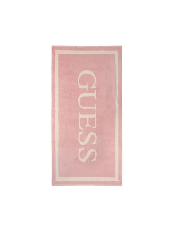 Guess Telo mare TOWEL JACQUARD GUESS FRAME Rosa