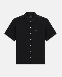 Guess Camicia M6GP02KE731 GJ REG FIT SLUB PIQUE Nero