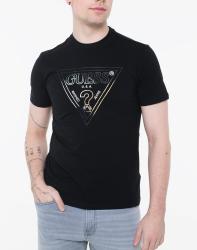 Guess T-shirt M6GI11K2992 CN SS TRIANGLE HD MULTI Nero