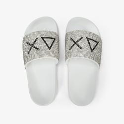Sun 68 Scarpe mare X36211 SLIPPERS STRASS LOGO Bianco