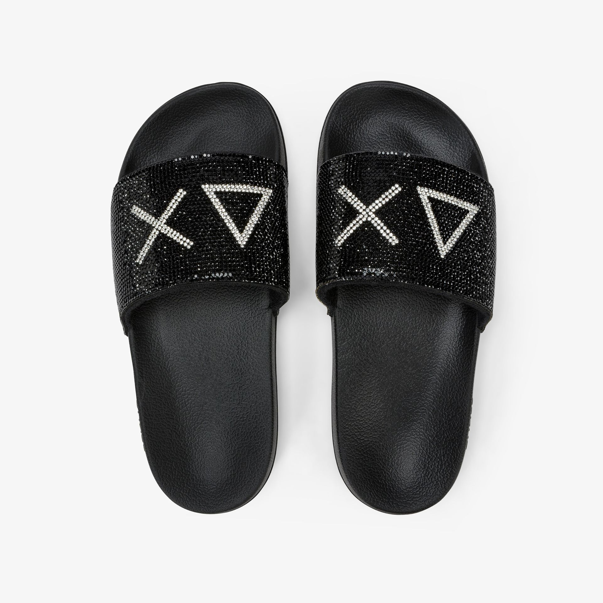Sun 68 Scarpe mare X36211 SLIPPERS STRASS LOGO Nero