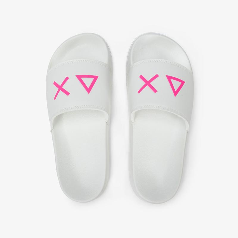 X36210 SLIPPERS LOGO  Bianco