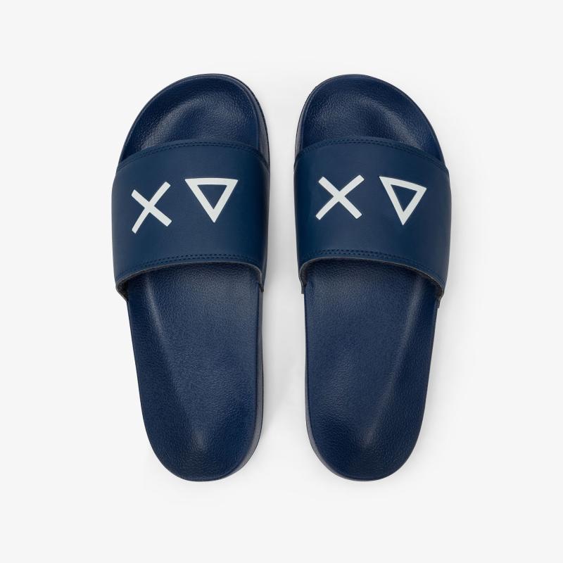 X36110 SLIPPERS LOGO Bu scuro