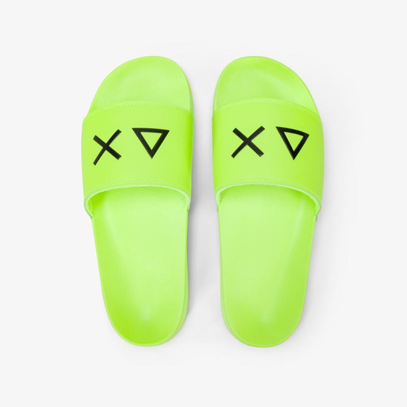 X36110 SLIPPERS LOGO Giallo fluo