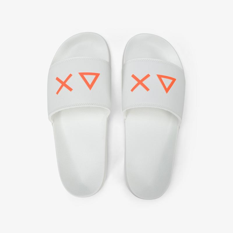 X36110 SLIPPERS LOGO Bianco
