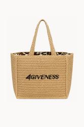 4giveness Shopper 126WACBO6207 BAG BIG CARTAPAGLIA AFRICAN Beige