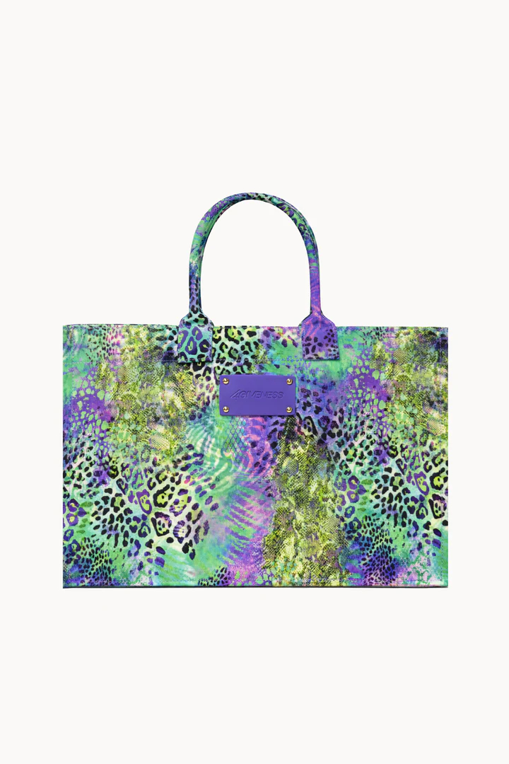 4giveness Shopper 126WACBO5939 BAG BIG SAIN TROPEZ PACH ANIMALIER  Multicolore