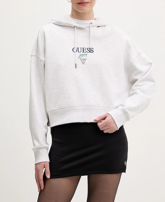 Guess Felpe W6RQ00K6814 GJ DROP SHOULDER BAKER CROPPED  Grigio 