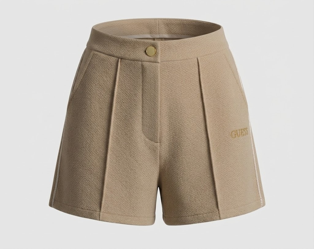 Guess Pantaloncini V6GD01K2927 SARAH PIQUE SHORT Beige