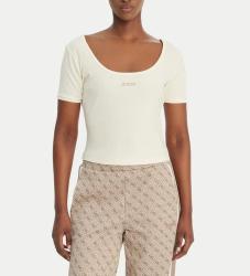 Guess T-shirt V6GP04K2969 CIRCE SS RIB Bianco Panna