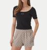 Guess T-shirt V6GP04K2969 CIRCE SS RIB Nero  - Foto 1