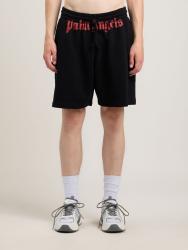 Palm Angels Bermuda WAST LOGO SWEATSHORTS Nero 