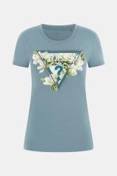 Guess T-shirt W6RI35J1314 SS CN CAMELIA TRIANGLE TEE Verde