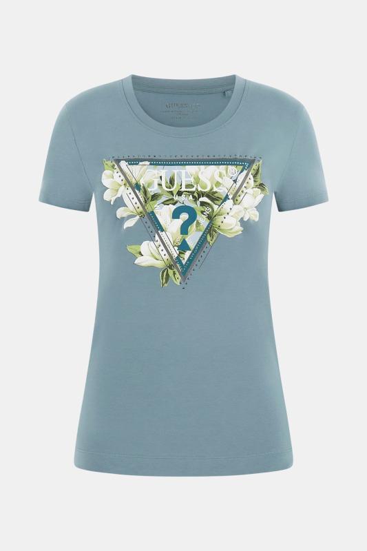 W6RI35J1314 SS CN CAMELIA TRIANGLE TEE Verde