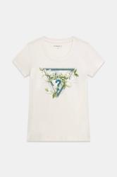 Guess T-shirt W6RI35J1314 SS CN CAMELIA TRIANGLE TEE Bianco