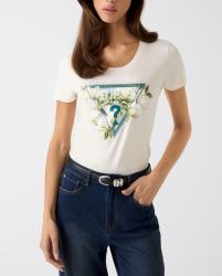 W6RI35J1314 SS CN CAMELIA TRIANGLE TEE Bianco