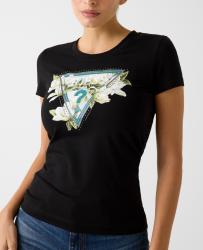 W6RI35J1314 SS CN CAMELIA TRIANGLE TEE Nero 