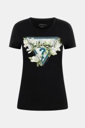 Guess T-shirt W6RI35J1314 SS CN CAMELIA TRIANGLE TEE Nero 